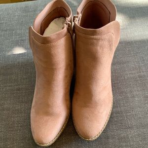 Dusky pink ankle boots